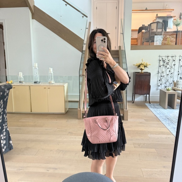 Microguccissima Small Bree Tote in soft pink - Picture 13 of 15